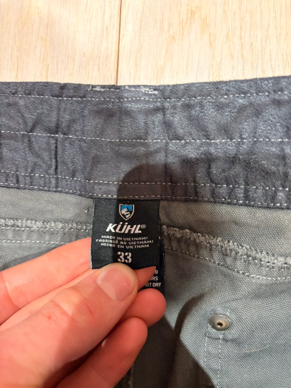 Vintage KUHL Canvas Carpenter Shorts Dark Green Men's size 33 - Picture 3 of 8